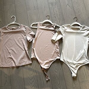 Neutrals: Shirt and 2 body suits